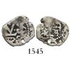 Image 1 : Potosi, Bolivia, cob 1/2 real, 1725, Louis I, rare.