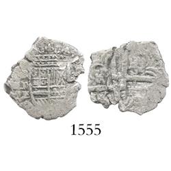 Cartagena, Colombia, cob 1 real, RN-E to left (1620s), rare.