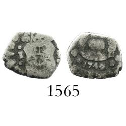 Guatemala, cob 1/2 real, 1742J.