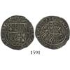 Image 1 : Toledo, Spain, 1 real, Ferdinand-Isabel, assayer M to right, mintmark T to left of shield.