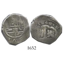 Spain (mint uncertain), cob 4 reales, 1640, assayer not visible.