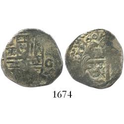 Granada, Spain, cob 2 reales, 1602M.
