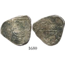 Seville, Spain, cob 2 reales, 1607B.