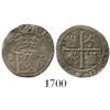 Image 1 : Seville, Spain, cob 1/2 real, Philip II, assayer Gothic D to right of monogram.