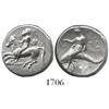 Image 1 : Taras, Calabria, silver didrachm "boy on dolphin" (horse galloping left), 302-281 BC.
