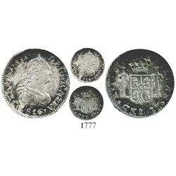 Santiago, Chile, bust 1/2 real, Ferdinand VII, 1816FJ, NGC MS-65, ex-Whittier collection.