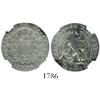 Image 1 : Santiago, Chile, 2 reales, 1844IJ, encapsulated NGC AU details / surface hairlines.