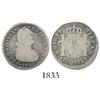 Image 1 : Bogota, Colombia, bust 1 real, Ferdinand VII (bust of Charles IV), 1810JF.