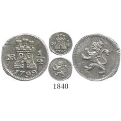Bogota, Colombia, 1/4 real, 1799.