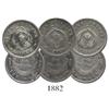 Image 1 : Lot of 3 Bogota, Colombia, 1 décimos: 1856, 1857, 1858.