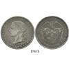 Image 1 : Medellín, Colombia, 5 décimos, 1879/4, pointed-tail 9.