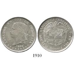 Bogota, Colombia, 50 centavos, 1885.