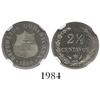 Image 1 : Dominican Republic (struck in Paris), proof copper-nickel 2-1/2 centavos, 1888-A, large date, encaps