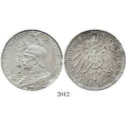 Prussia, Germany, 5 mark, Wilhelm II, 1901 bicentennial commemorative for Friedrich I.
