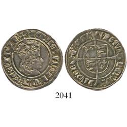 England, groat, Henry VII, profile bust, mintmark pheon (1505-9).