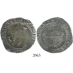 London, England, half crown, Charles I, mintmark anchor (1638-9), Tower mint.