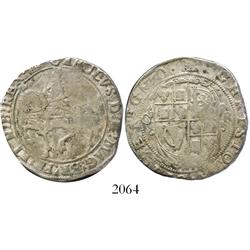 London, England, half crown, Charles I, mintmark portcullis (1633-4), Tower mint.