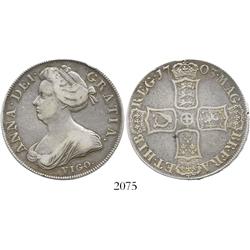 London, England, crown, Anne, 1703, with VIGO below bust.