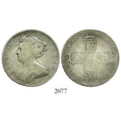London, England, half crown, Anne, 1703, with VIGO below bust.