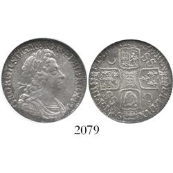 London, England, shilling, George I, 1723-SSC (South Seas Company), encapsulated NGC MS-62.