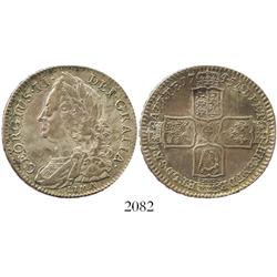 London, England, half crown, George II, 1745, with LIMA below bust.