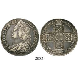 London, England, half crown, George II, 1746/5, with LIMA below bust.