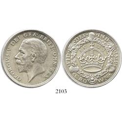 London, England, crown, George V, 1933.