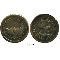 Honduras, 4 reales, 1853TG.