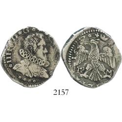 Naples, Italy, 4 tari, Philip IV of Spain, 1647P-M.