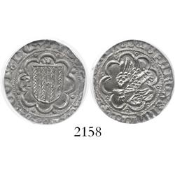 Sicily, Italy, pierreale, Frederick the Simple (1355-77), encapsulated PCGS AU-58.