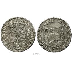 Mexico City, Mexico, pillar 8 reales, Charles III, 1771FM.