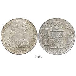 Mexico City, Mexico, bust 8 reales, Charles III, 1780FF.