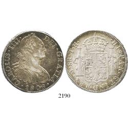 Mexico City, Mexico, bust 8 reales, Charles IV, 1808TH.