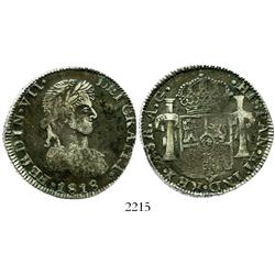 Zacatecas, Mexico, bust 8 reales, Ferdinand VII, 1818AG.