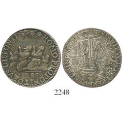 Dordrecht, United Netherlands, silver jeton, 1588, defeat of the Spanish Armada.