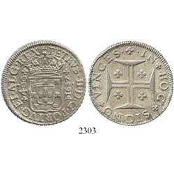 Lisbon, Portugal, 400 reis, Peter II, 1687.