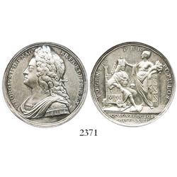 Great Britain, silver medal, George II, 1727, Coronation  (Croker).