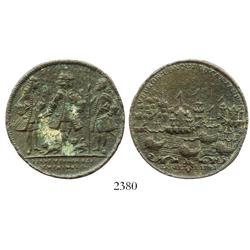 Great Britain, copper Admiral Vernon medal, Vernon/Ogle/Wentworth, Cartagena, 1741.