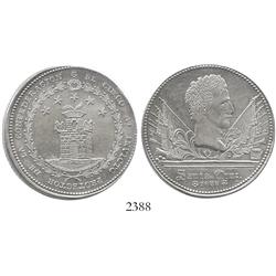 Cuzco, Peru, silver  8 reales  medal, 1838, General Santa Cruz.