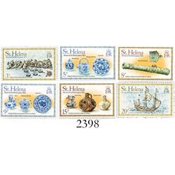 St. Helena, 1978 mint set of 6 stamps (3p, 5p, 8p, 9p, 15p and 20p, all depicting artifacts from the