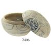 Image 1 : Small, spherical, lidded powder-box, Chinese blue-on-white porcelain.