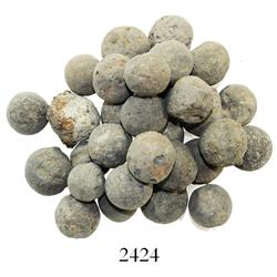 Lot of 30 lead musketballs.