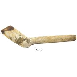 Intact clay pipe with most of stem.