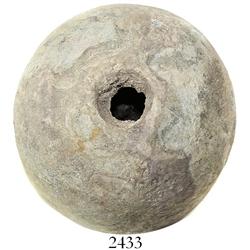Bulbous lead inkwell, rare.