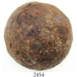 Medium iron cannonball.