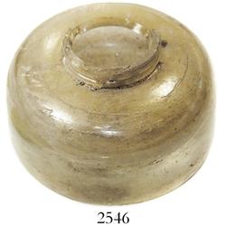 Large glass inkwell, rare.