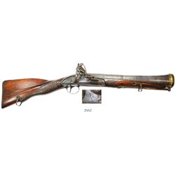 British East India Co. flintlock blunderbuss, ca. 1810-20, in working order.