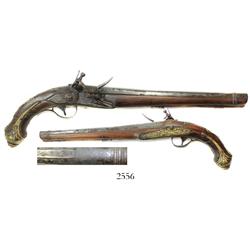 North African flintlock pistol, late 1700s, good working order.