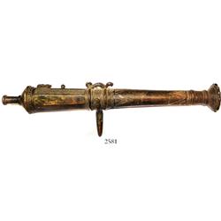 Bronze or brass "lantaka" swivel cannon (ornate), Dutch East Indies, late 1700s-early 1800s, with or