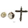Image 1 : Lot of 3 small, silver, religious items: one cross and two medallions, Spanish colonial (1600s-1700s